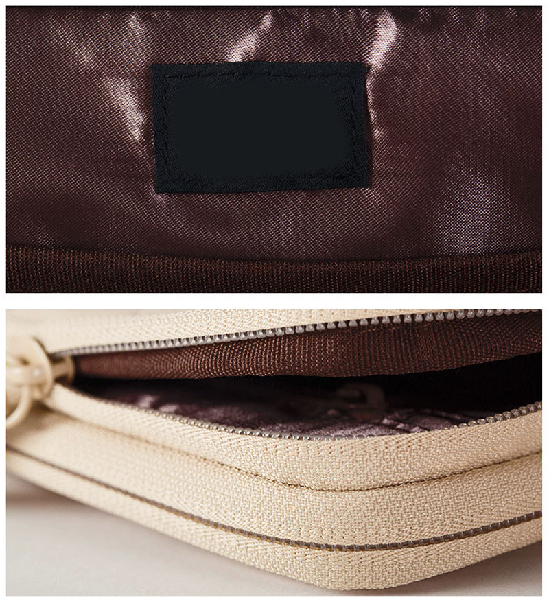 Double Zipper Bridesmaid Gift Waterproof PU Cosmetic Bag