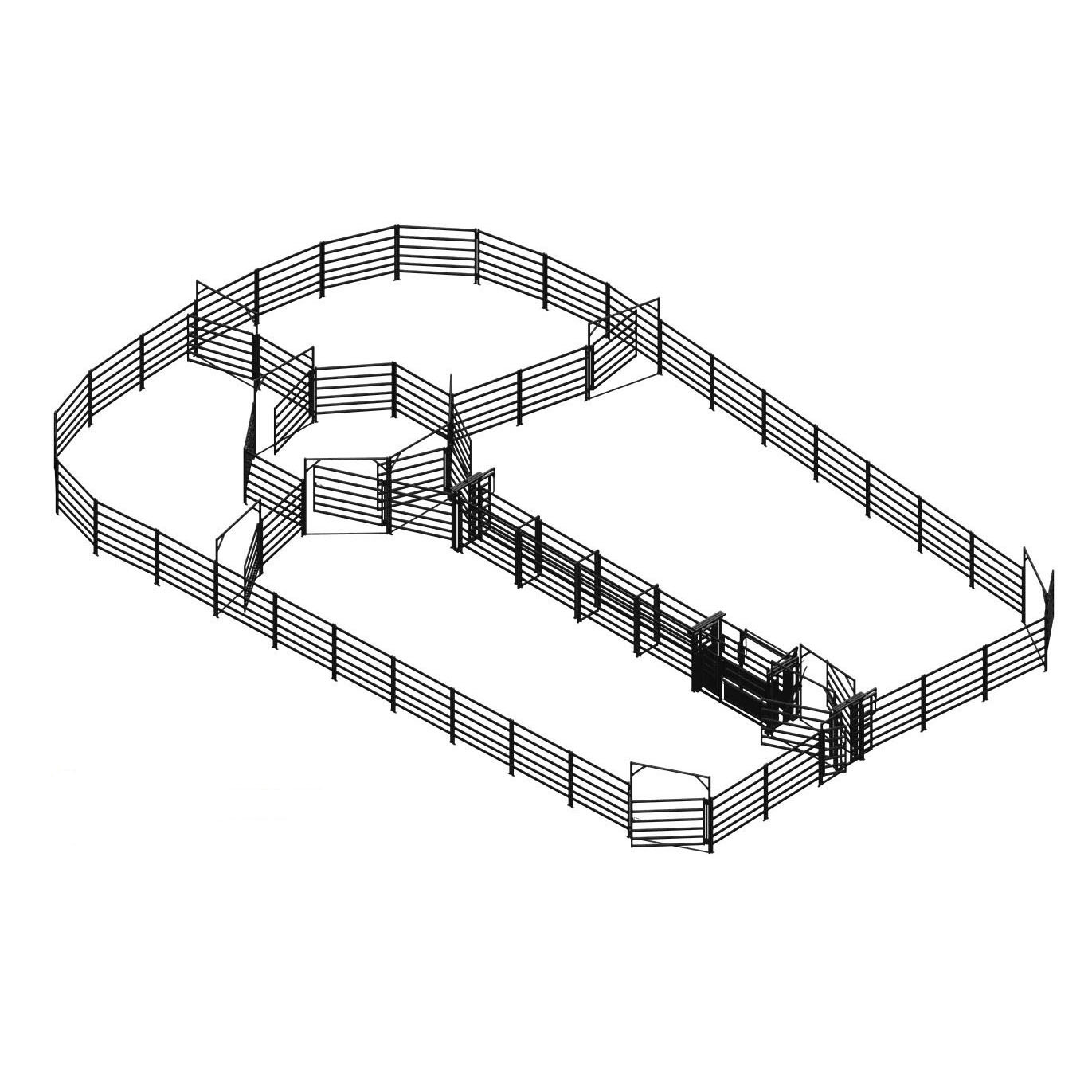 Livestock Cattle Corral Fence Gate 6ft X 12ft Heavy Duty Horse Round Pen Panels