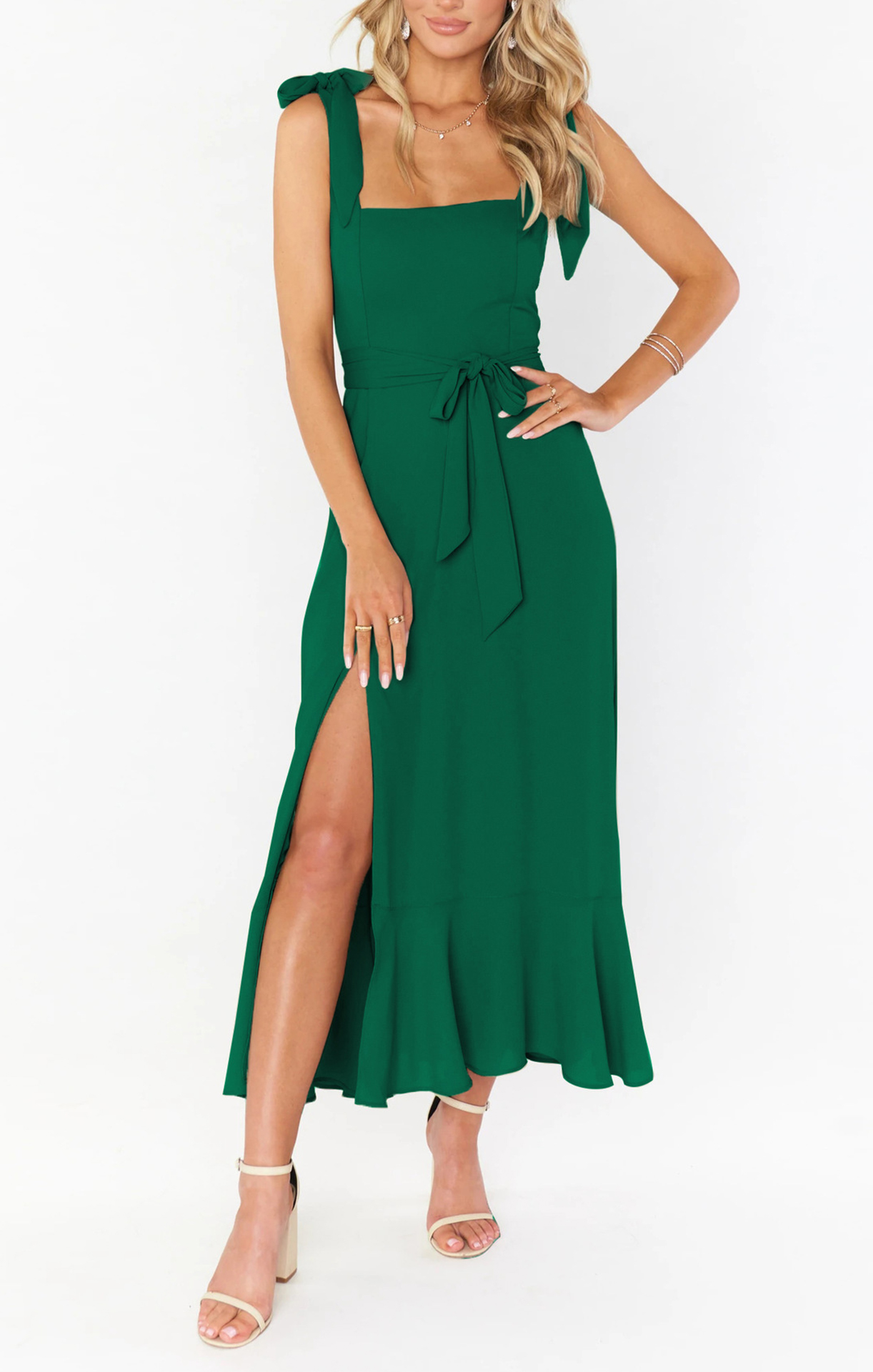 Spring Sleeveless Casual Party Dresses Women High Waist Midi Summer Dresses