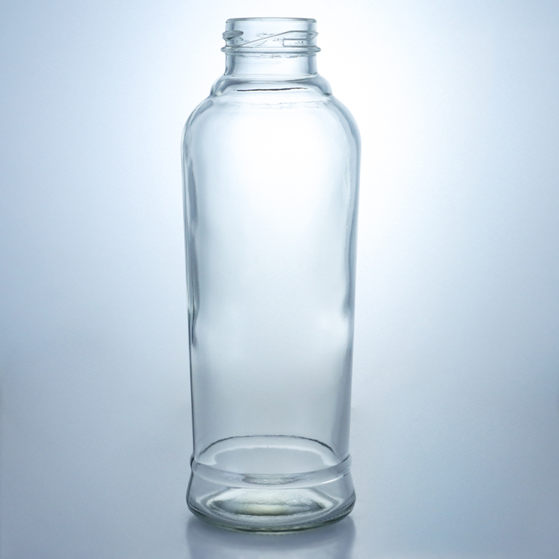 Tea Cylindrical 420ml Glass Beverage Bottles with Cork Cap and Cylindrical Shape