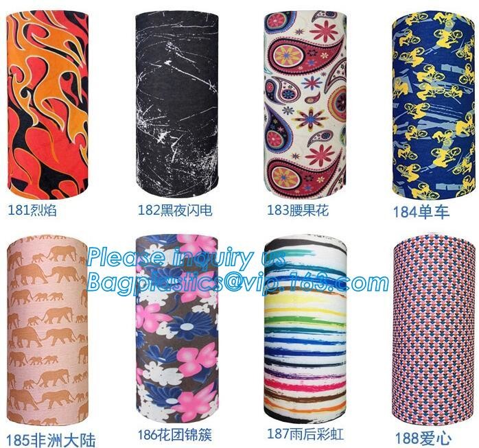 multi choice women head scarf printed colorful face mask custom logo/size bandana,Sport Strapping Seamless Custom Gaiter Whi
