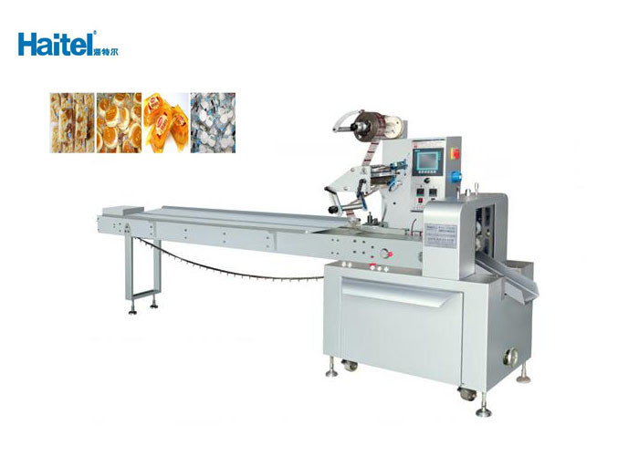 Chocolate Puff Rice Bar Horizontal Flow Pack Machine 200bag/Min