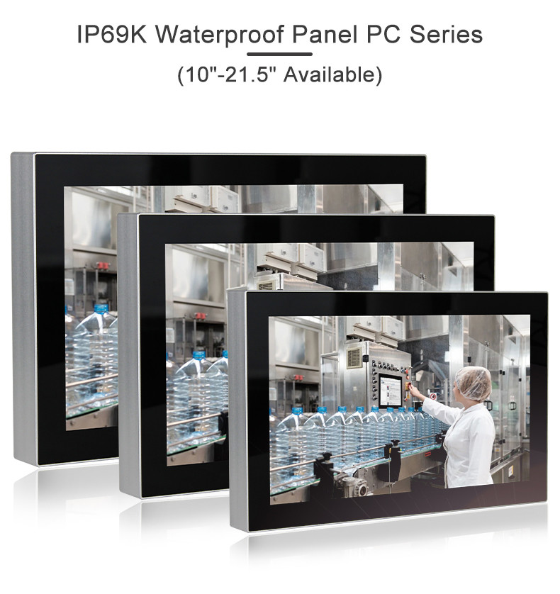 Wince Core I3 I5 Industrial Touch Panel PC IP66 IP69k Waterproof Fanless 15.6 Inch