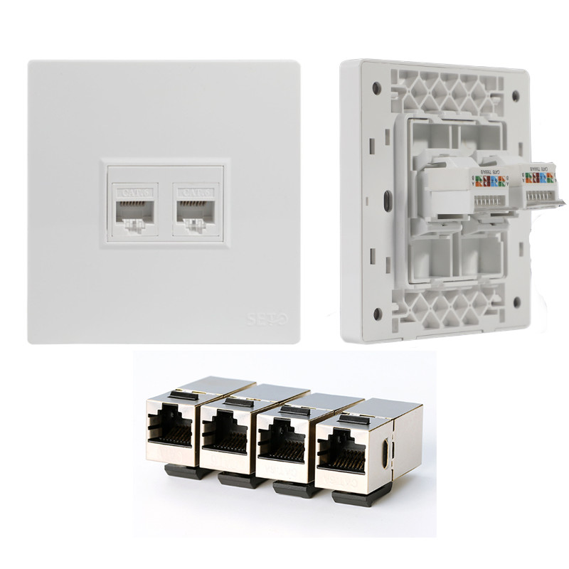 CAT6 Socket with PoE++ Support - 90W Power Delivery for Smart Buildings