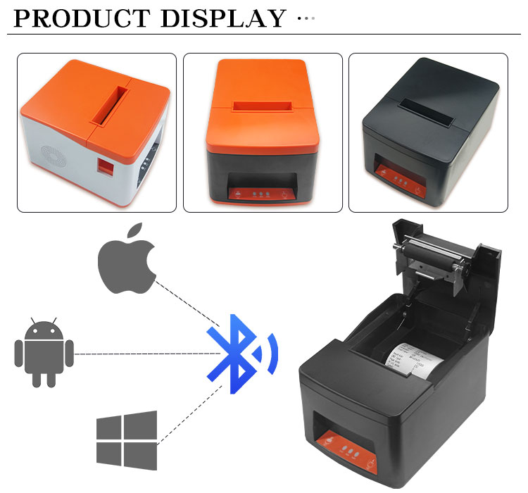 AC Adapter Included 58mm Usb Bluetooth Thermal Printer for Barcode and Receipt Printing