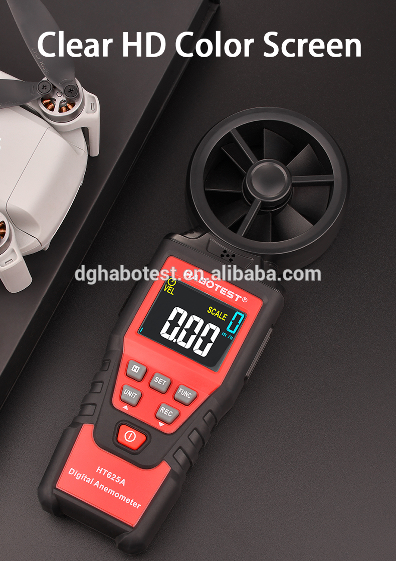 3x1.5V AAA Batteries Portable Anemometer Digital