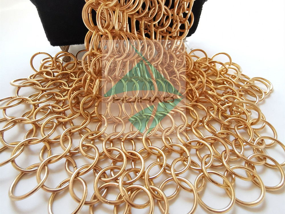 Backdrops Decoration Chain Mail Weave Stainless Steel Ring Mesh Drapery For Room Partitions Curtain