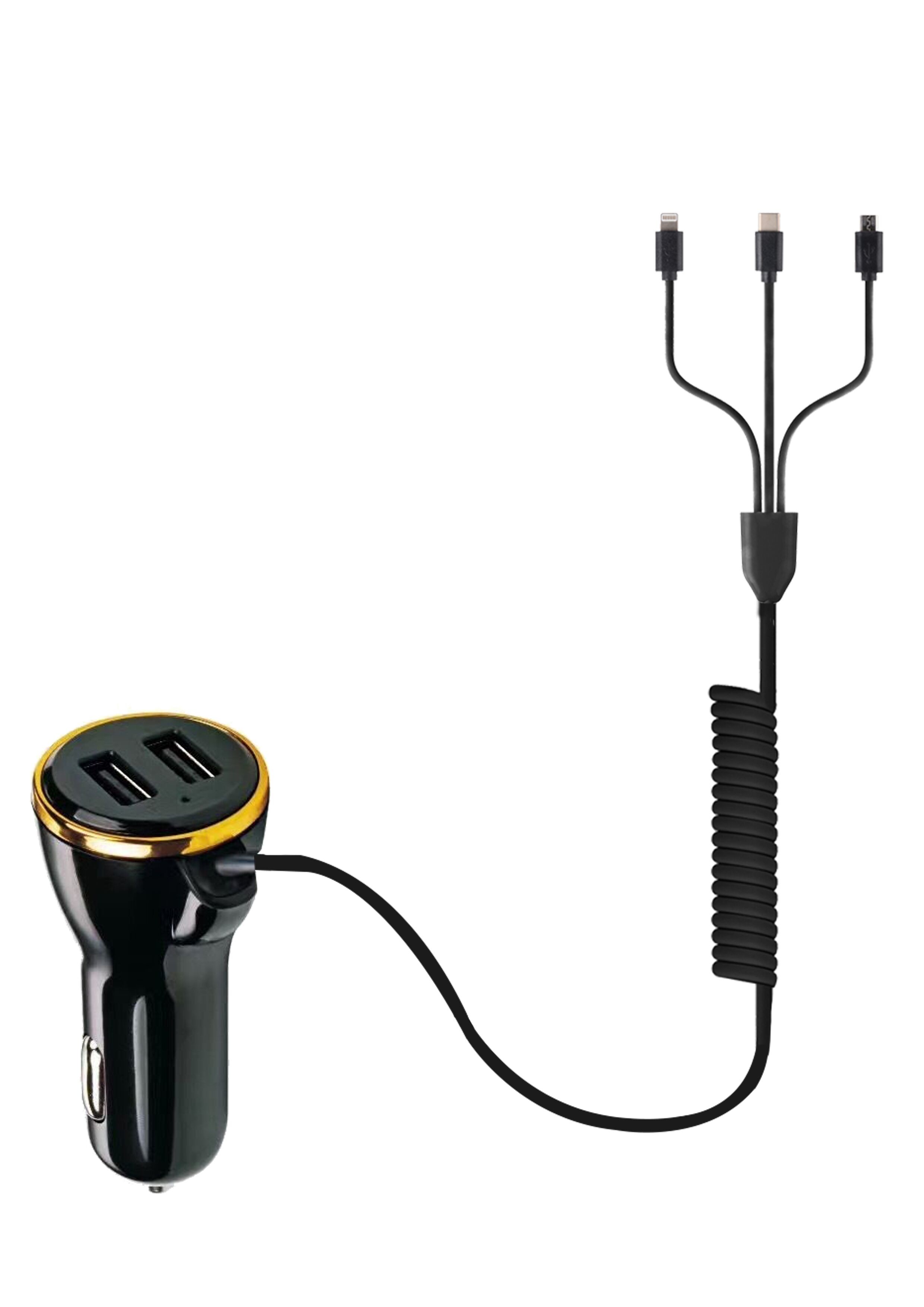 Dual USB Ports 5V 2.4A Universal Phone Charger 3 In 1 Phone Charger
