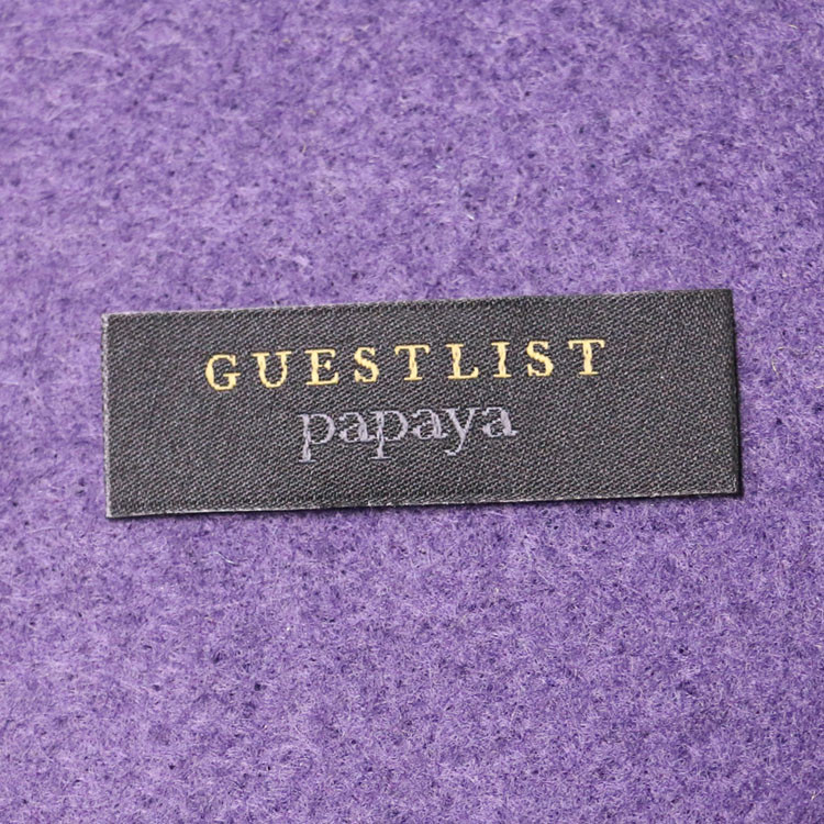 End Fold Fabric Woven Clothing Labels Sewing Fabric Custom Neck Labels Tag