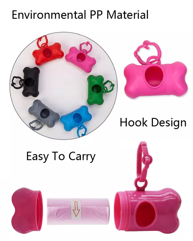 ODM Bone Dog Waste Bag Dispenser PP Poop Bag Holder For Leash