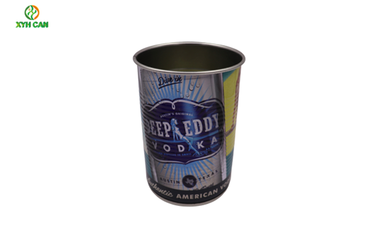 Tin Cans for Alcohol CMYK Glossy Lamination Alcohol Tin Boxes For Vodka Packaging