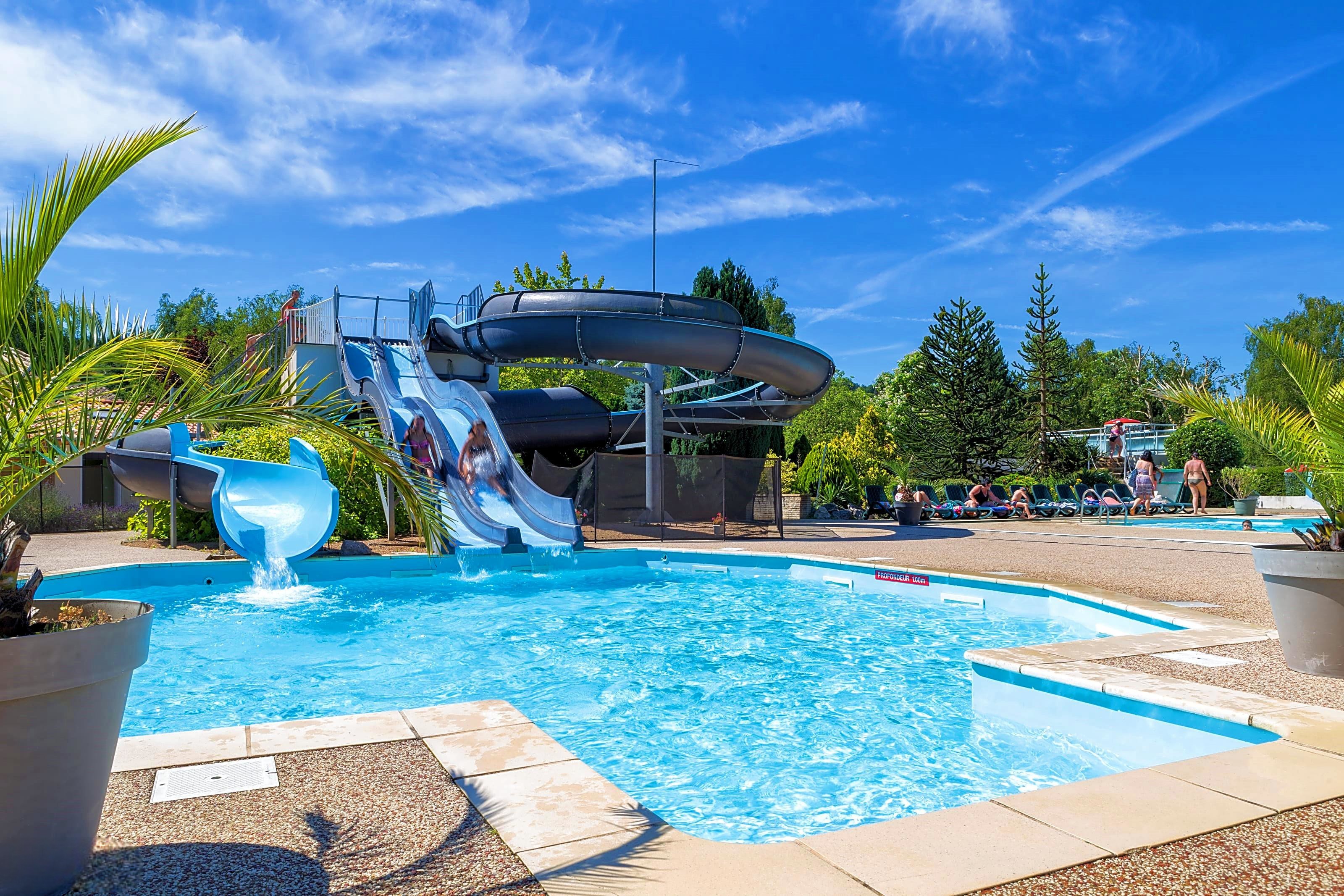 Amusement Park Facilities Aquatic Game Fiberglass Water Slide 1 Person Riders