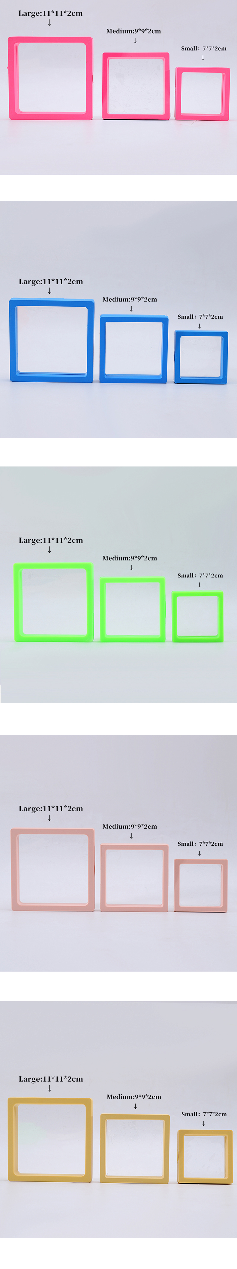 Multiple Colors Suspension Jewelry Display Box With Transparent PE Film