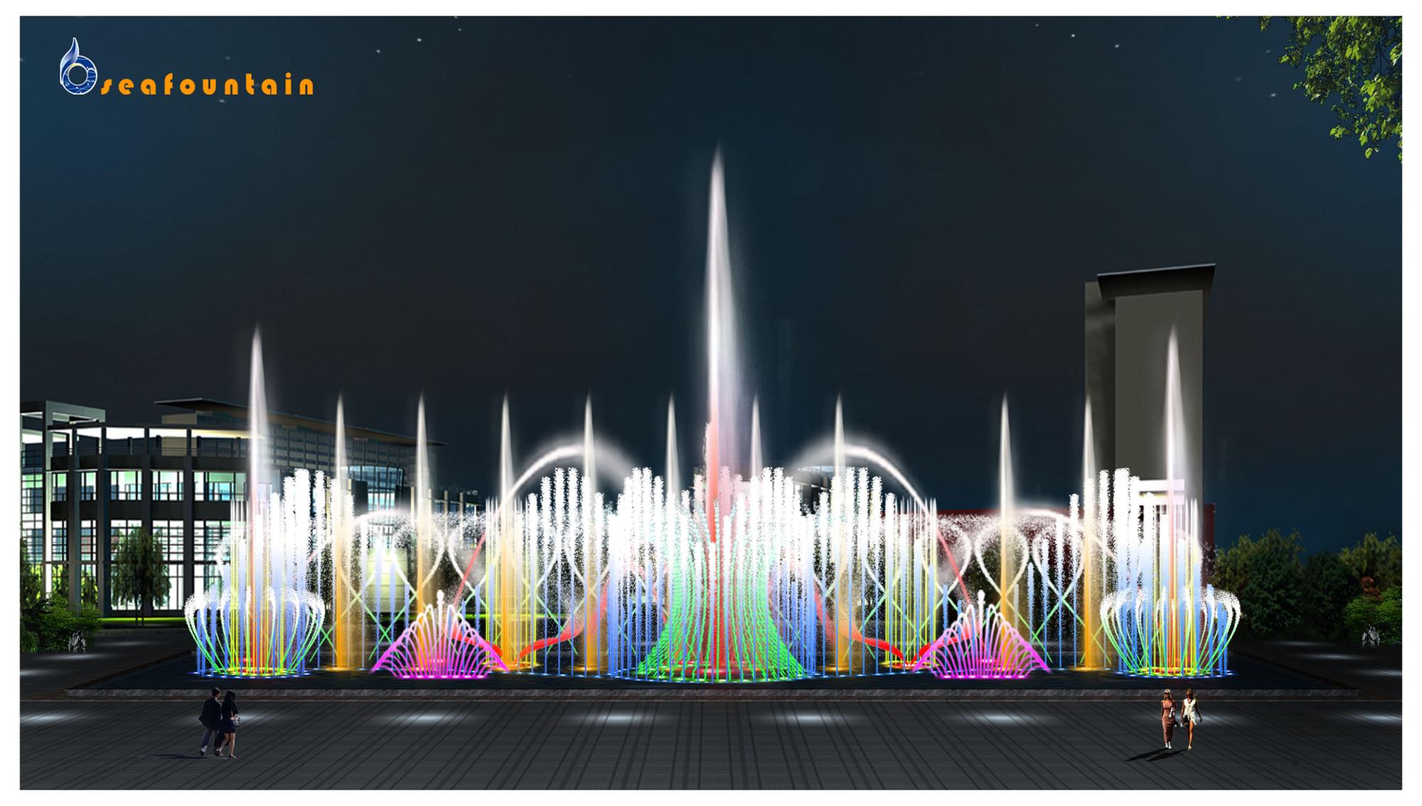 Customized Size Waterscape Laser Water Screen Movie Show Fountain ISO CE Certification