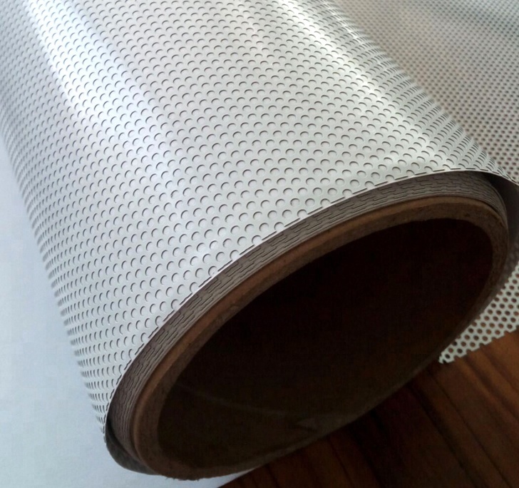 One Way Perforated Vinyl Window Film , Outdoor Advertising One Side View Glass Film