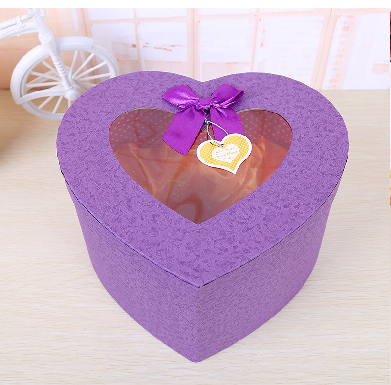 Customized Heart-Shaped Flower Gift Box Packaging with Rigid Box and Matt Lamination