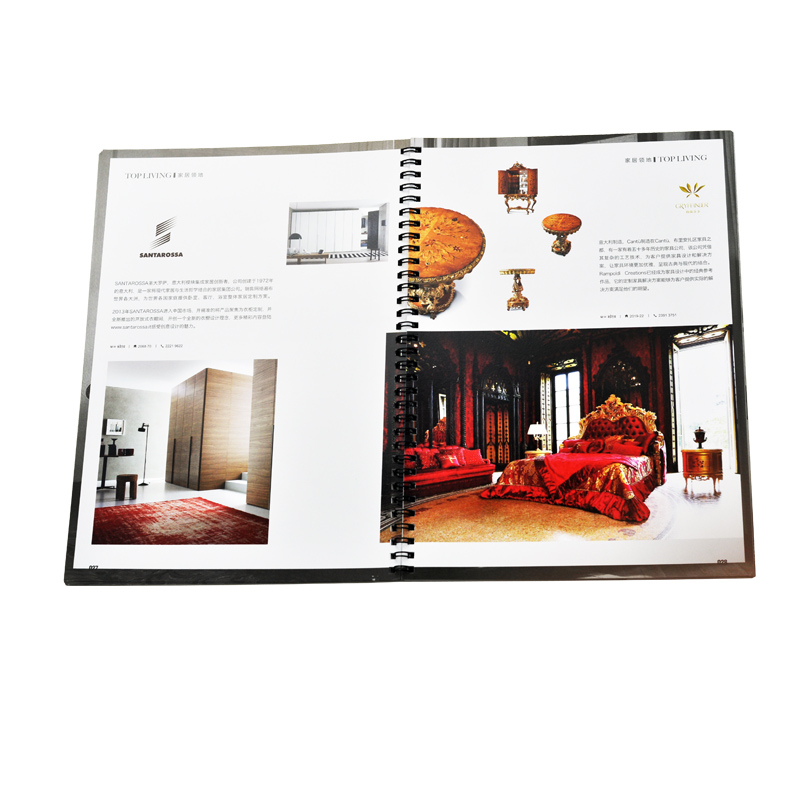 OEM Spiral Bound Notebook Printing CMYK Gloss Coated C2S Art Paper