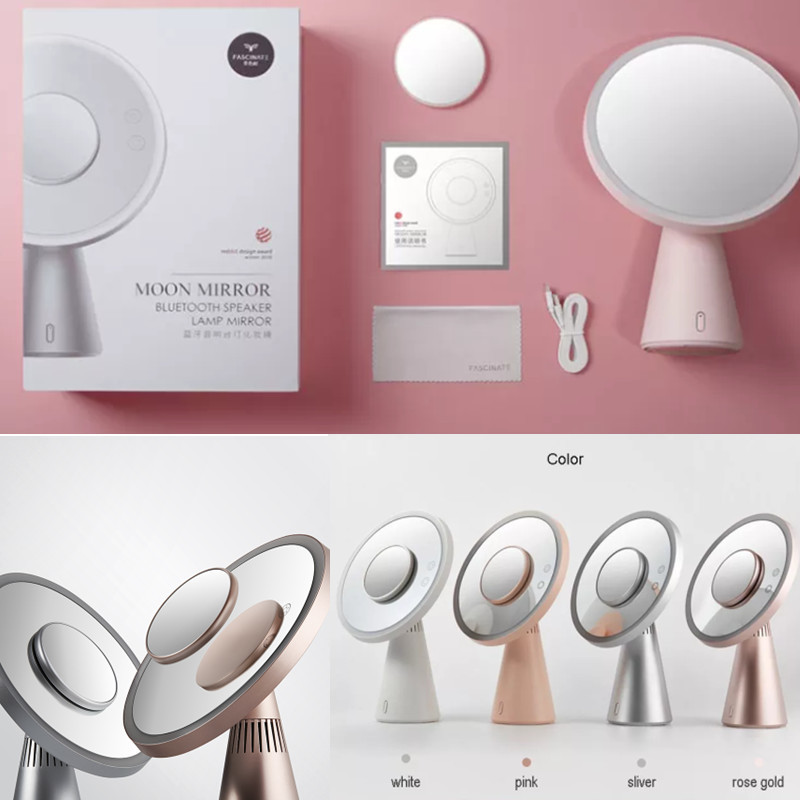 Desktop Round Portable Pantone Color Makeup Vanity Beauty LED Mirror