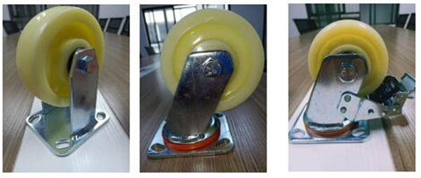 U Shape Foot Stackable Metal Baskets / Containers with Castors