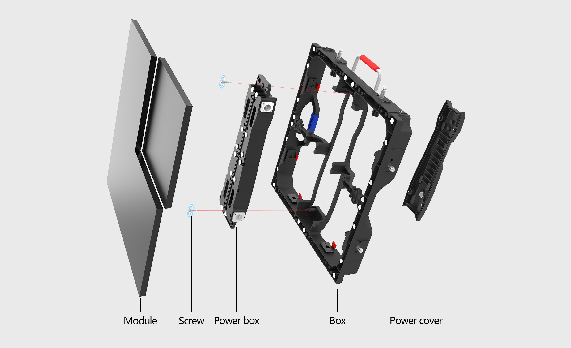 Ggalaxy 500*500mm P1.95 P2.5 Indoor Wall Mounted LED Video Wall With 7680 Hz Refresh Rate