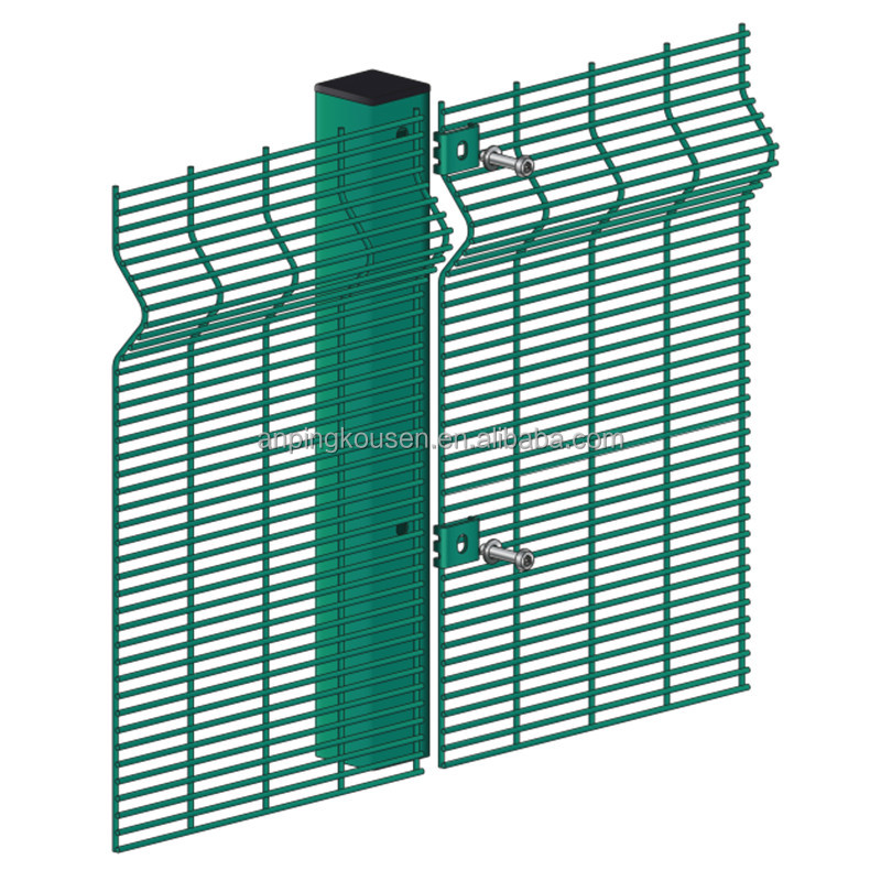 Metal Garden Fence Galvanized and Powder Coated 358 Security Fence Waterproof Fencing