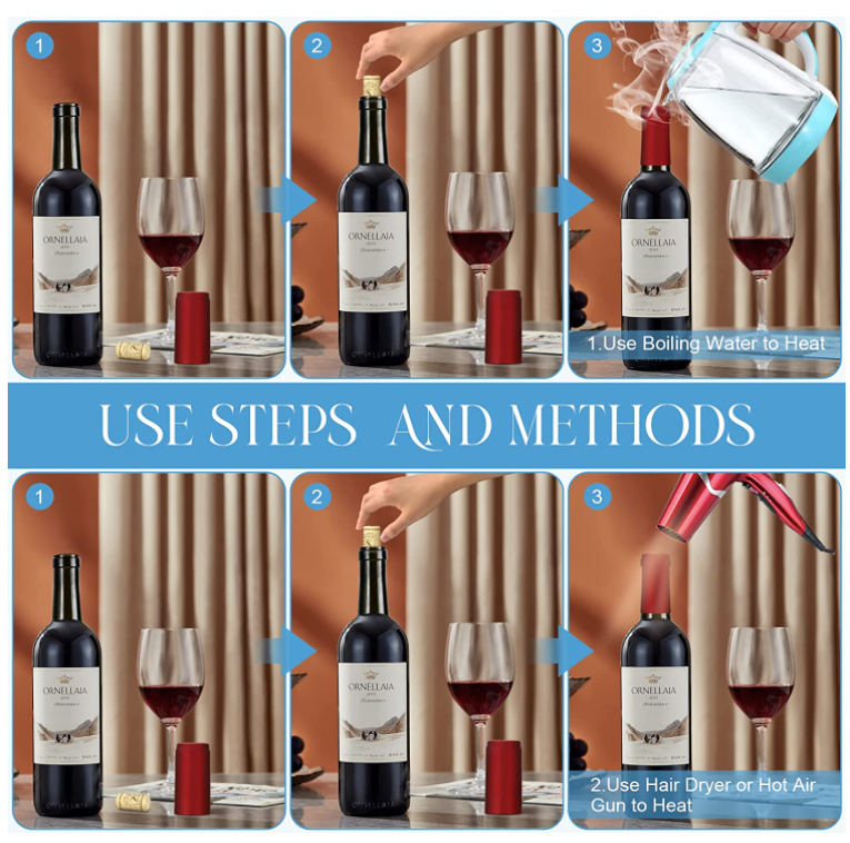 OEM ODM Matte Red Wine Shrink Capsules For Wine Bottle Packaging