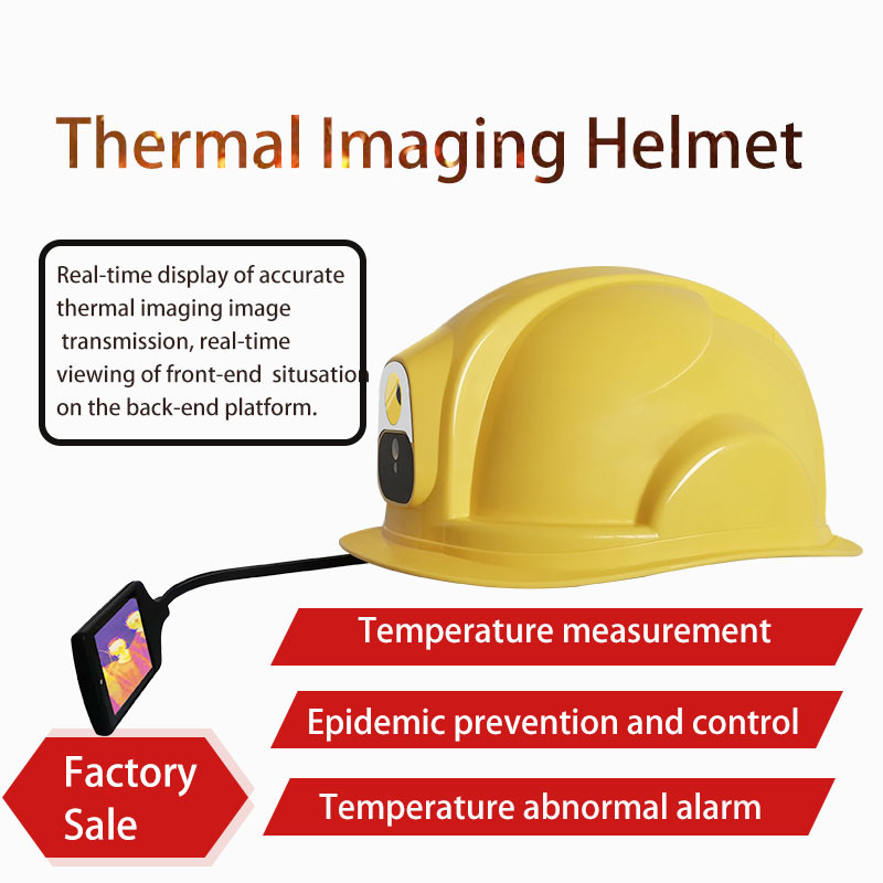 4G Smart Temperature Measuring Helmet Camera Android 7.1Bluetooth4.0 GPS Led Light