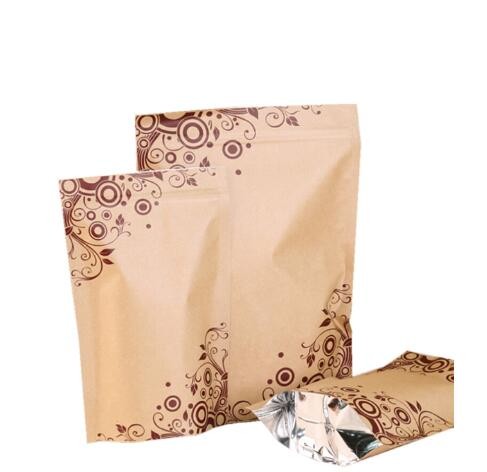Moisture-Proof Food Grade Custom Design Kraft Paper Bags For Flour Packaging 1 Kg