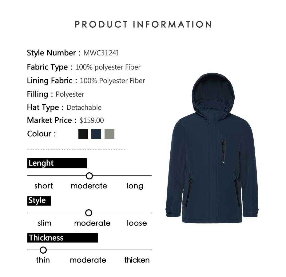 winter outside  coat winter-proof, casual style,water-proof,classic style,daily wear,black jacket