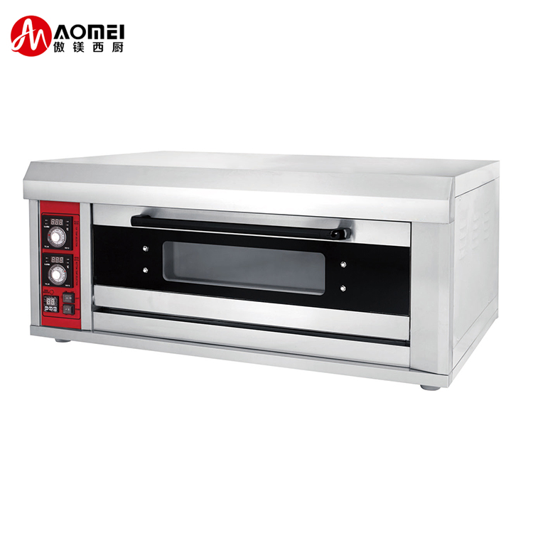 1 Layer 1 Deck 2 Tray Small Bakery Bread Single Deck Baking Oven 1220X820X530mm Size