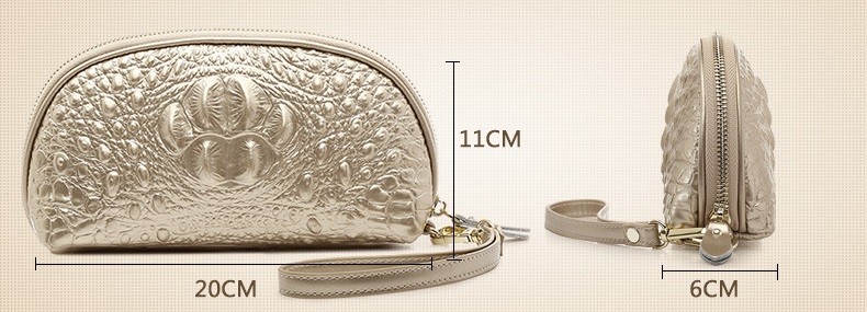 Genuine Crocodile Skin Clutch Bag