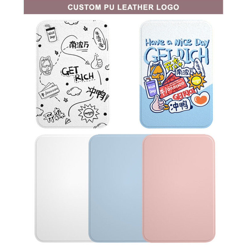Trendy Led Travel Mirror Thin Portable Size Rechargeable PU Leather Mirror
