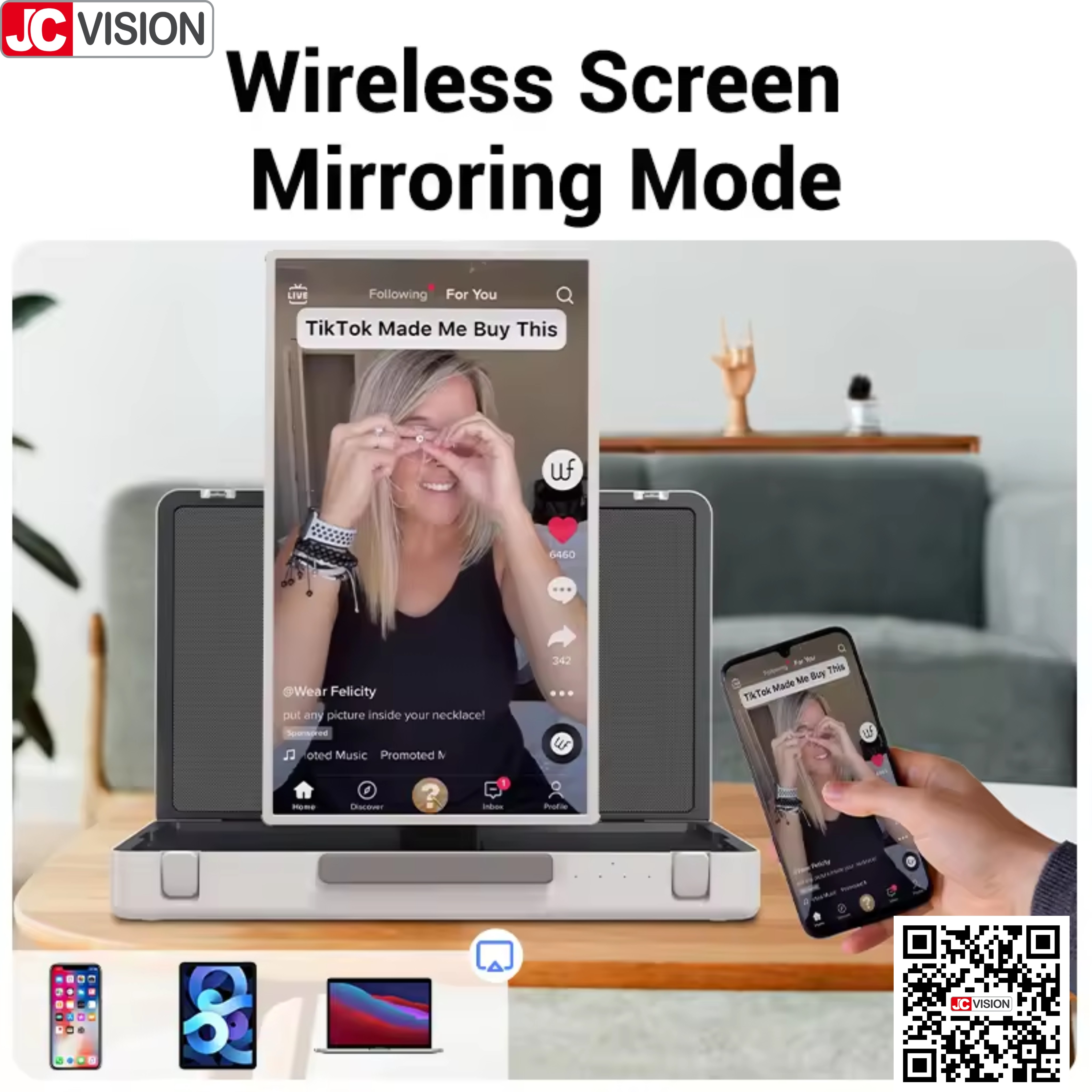 JCVISION 27" briefcase monitor Touch Screen Android 12 System Smart screen suitcase