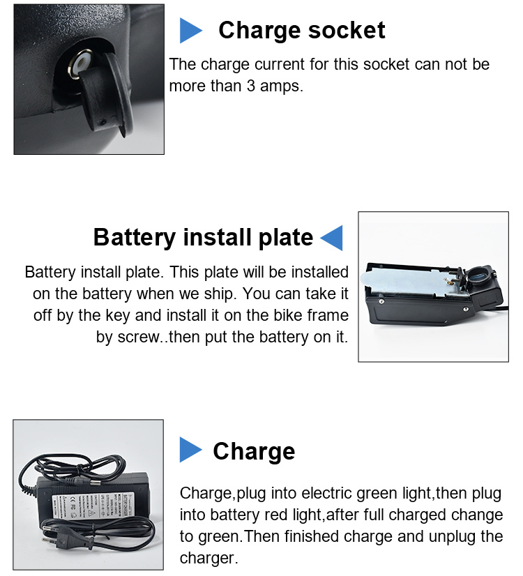 24V 10ah 250W 500W 18650 Ebike Electric Bicycle Li Batteries Lithium Ion Battery Pack Folding Electric Bike Battery