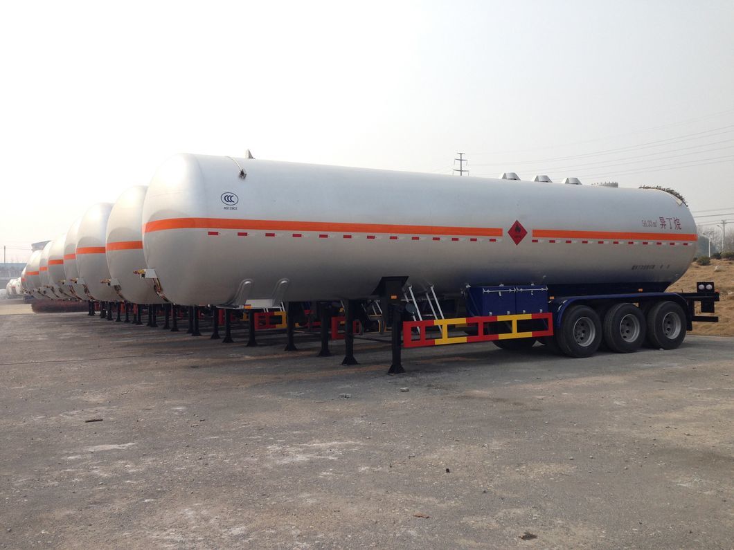 56000L Liquefied Petroleum Gas Lorry Tanker Trailer with 3 Axles for LPG