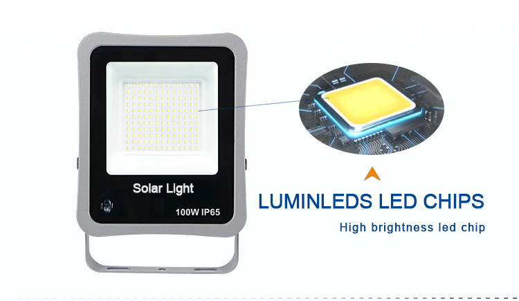 OEM Solar Flood Light Aluminum Housing Waterproof Wireless Outdoor Wallside Light