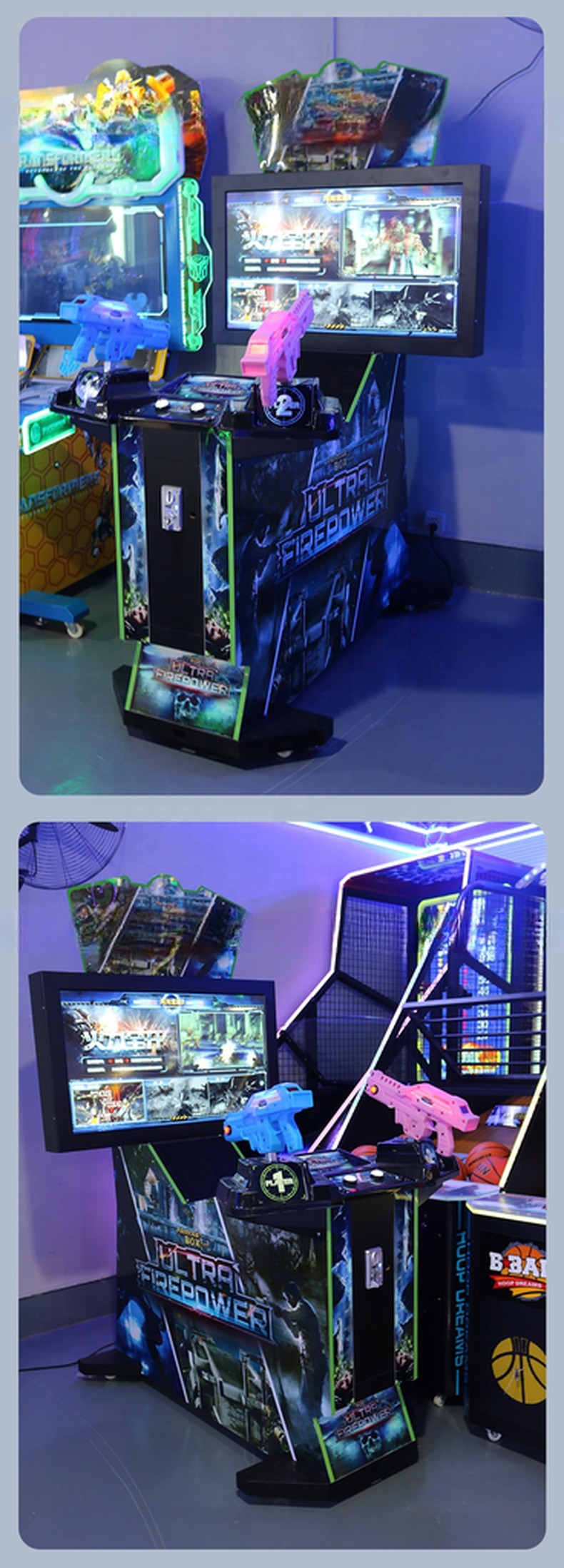 32LCD High Definition Screen Video Shooting Game Machine For Indoor Game Zone