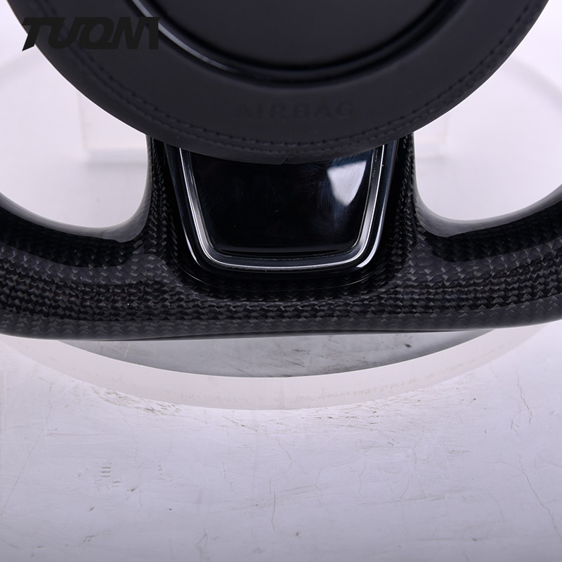 Audi 350mm Leather Carbon Fiber Sport Steering Wheel RS3 RS4 RS5 RS6