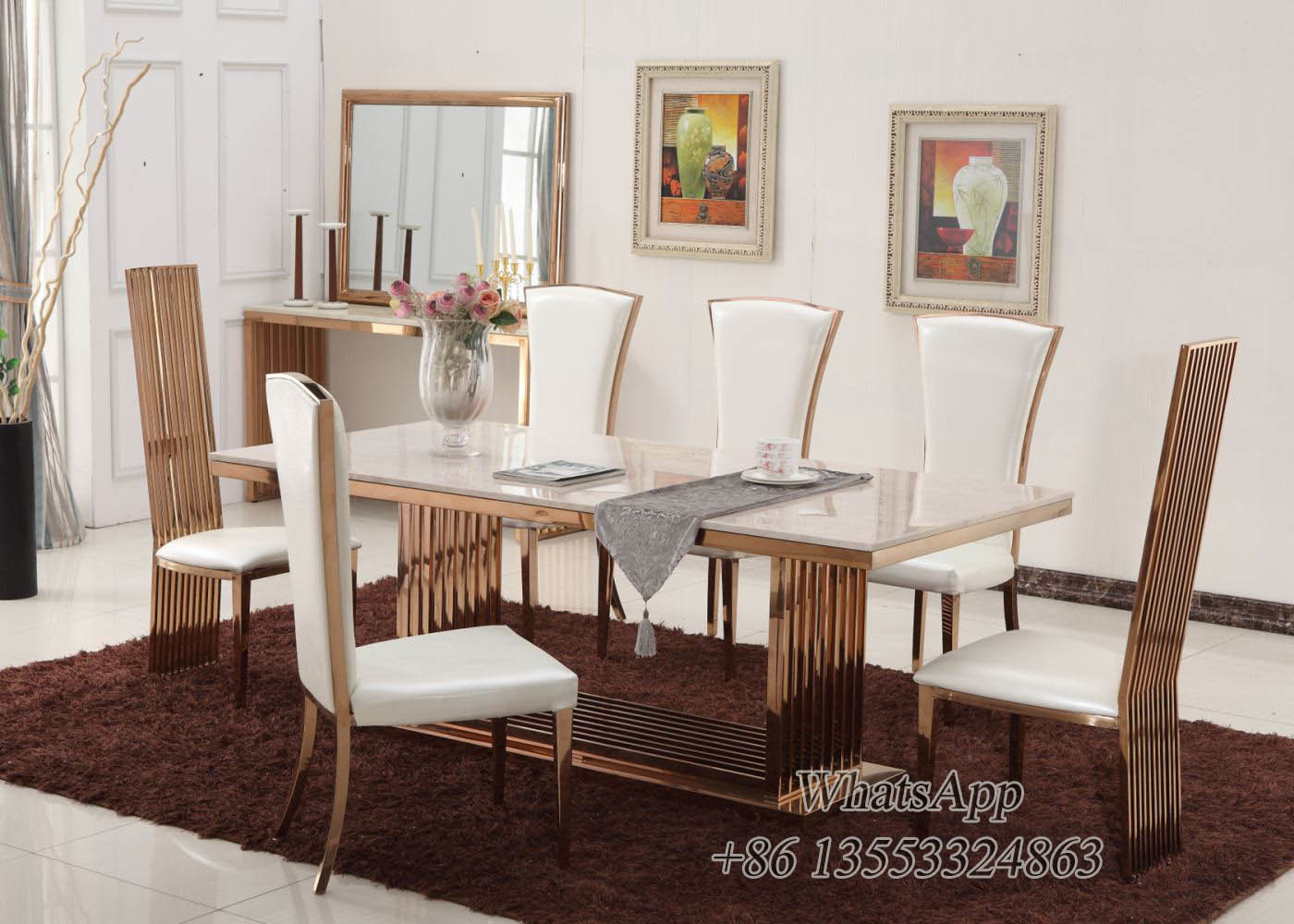 Brushed Stainless Steel Dining Chair for Wedding Party (YS-19)