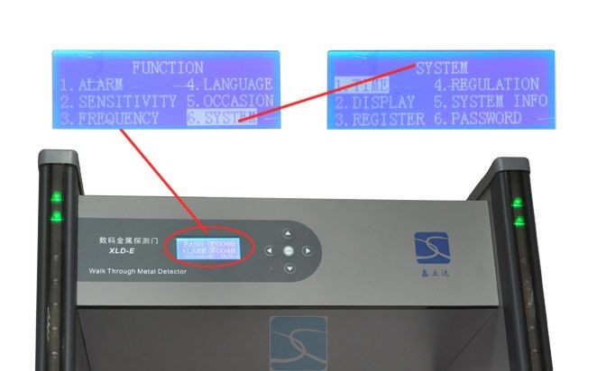 18 zones security check gate, walk through metal detector XLD-E