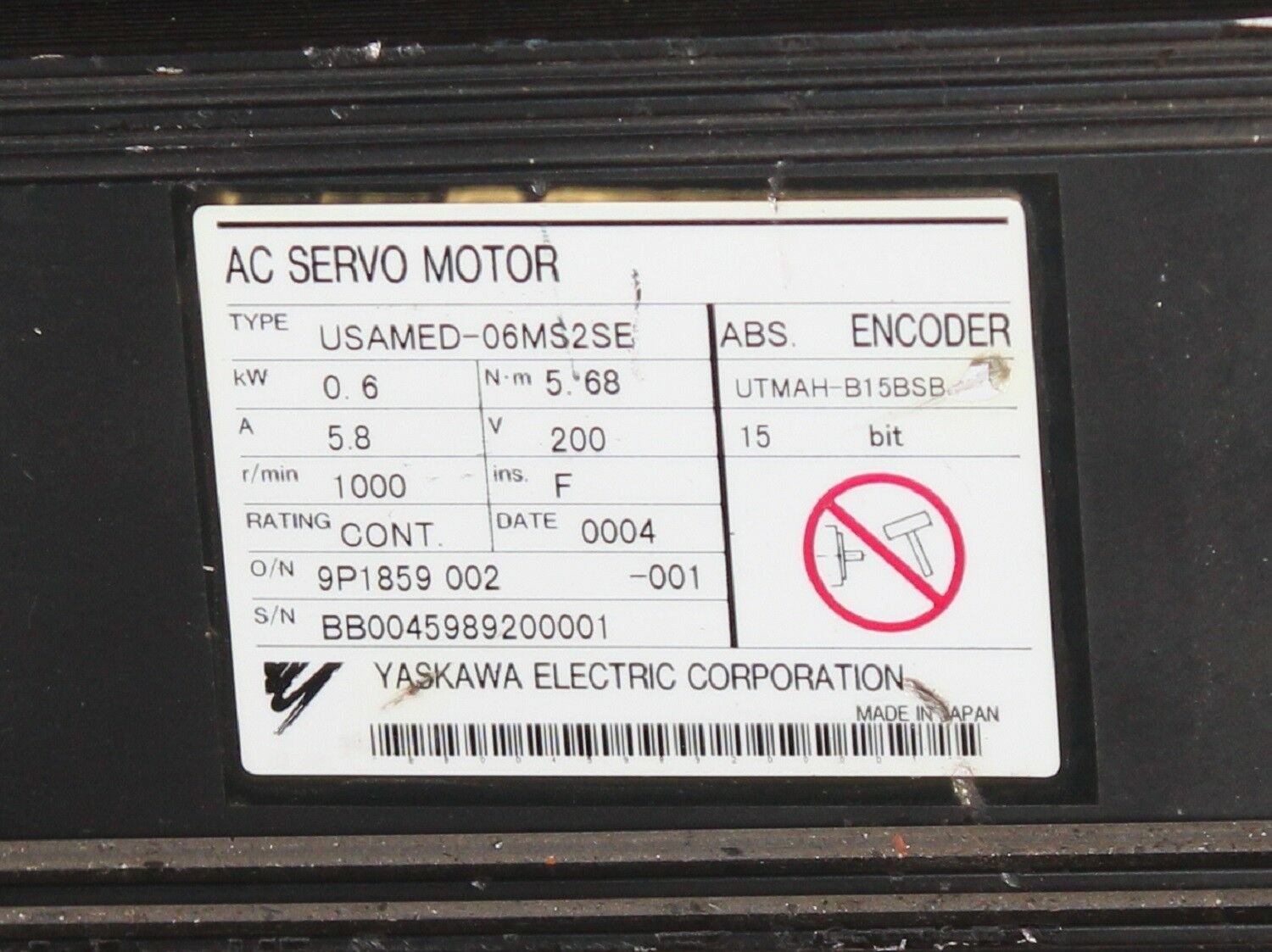 CACR-SR15BB1ES brand new and original, 1.5kW, 200V, Analog,1500 pulses/rev.