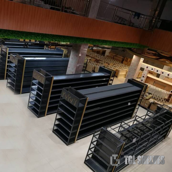 Powder Coating Supermarket Shelf Rack TGL OEM For Grocery Display