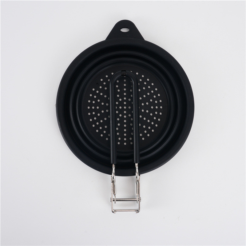 BPA Free Silicone Collapsible Colander With Handle New Kitchen Essentials Strainer Drainer Perfect For Draining Fruit