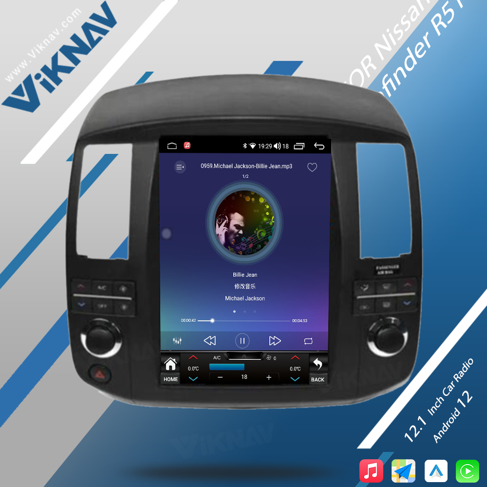 Viknav For Nissan Pathfinder R51 2006-2011 Android Car Radio 12.1 inch GPS with screen Car Audio Stereo Head multimedia