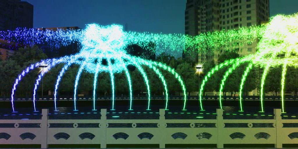 3D Digital Musical Water Fountain Nozzle High Spray