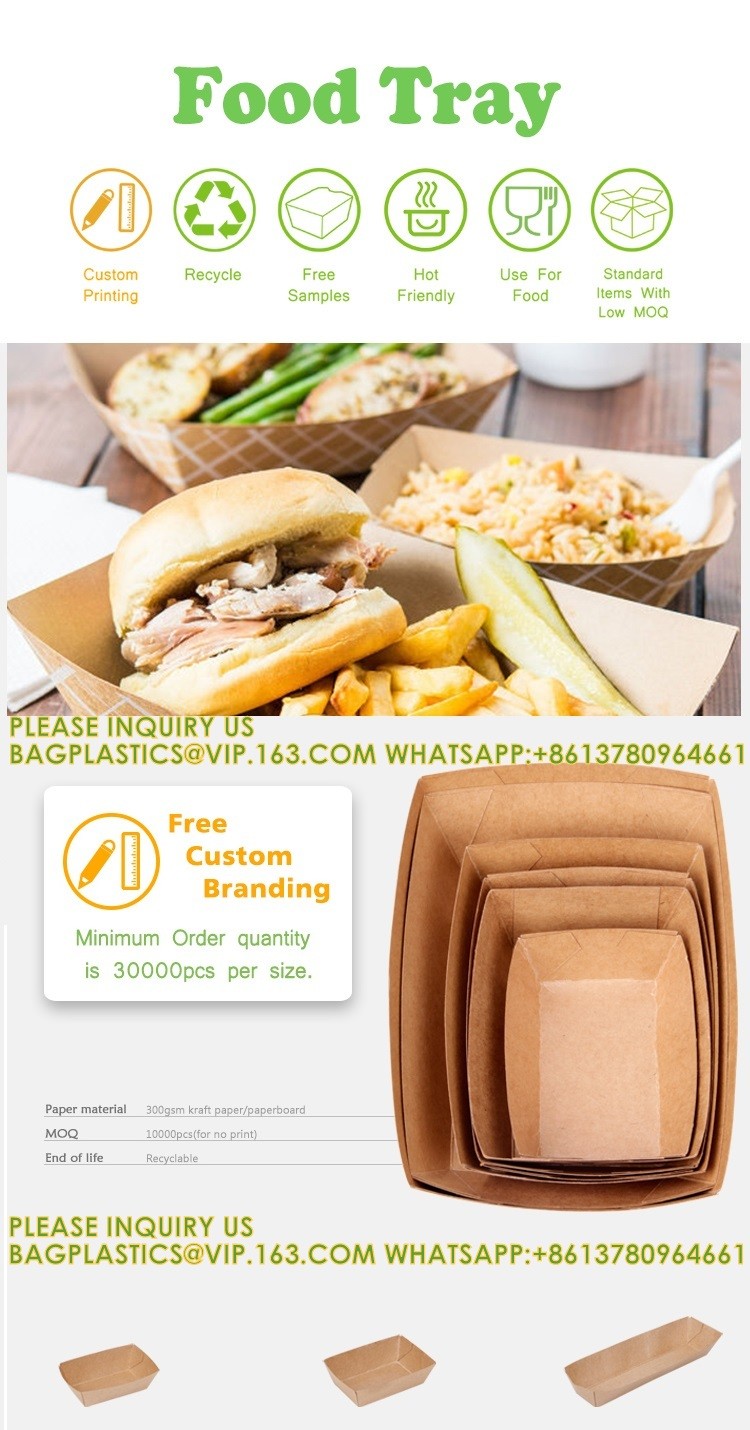 Custom Size Food Packaging Hamburger Cardboard Box Kraft F-Flute Corrugated Super Thick Paper 300gsm Paper Burger Box
