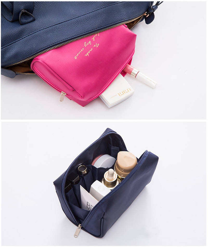 Custom Logo Travel Sublimation Black Polyester Makeup Brush Bag