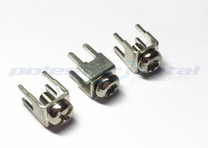 Steel DIN C1022 STR M3 M4 PC Board Screw Terminal With Cable Terminal Lugs