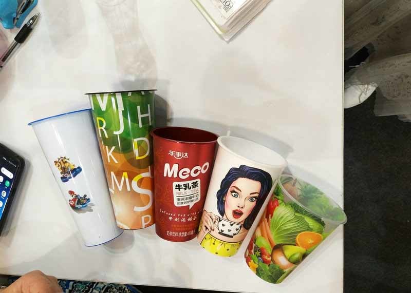 Disposable Transparent Plastic Drinking Cups Custom Print Logo FDA Certification