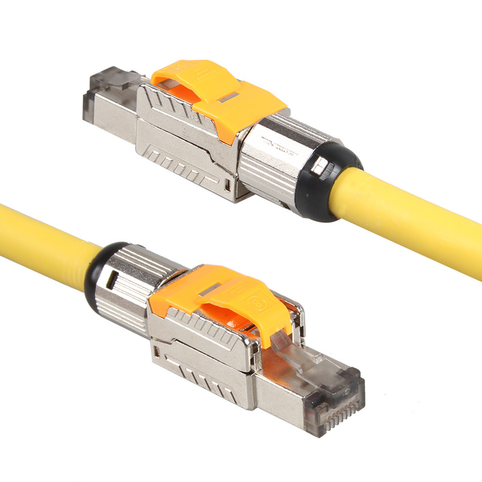 ODM Straight Angle Cat8 Patch Cable With Toolless Modular Plug Connector